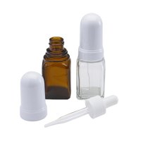 ネジ付薬瓶：スポイト 大（オーバーキャップ付）